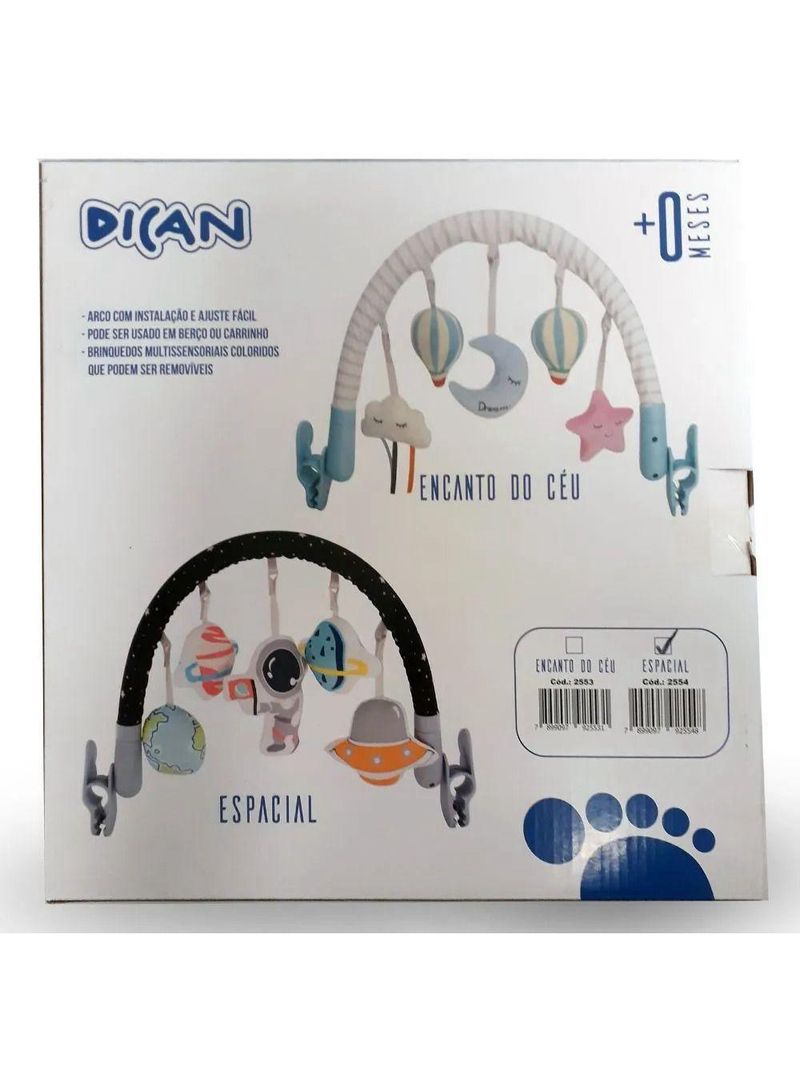 Arco Baby Dican 2553 Para Carrinho De Bebê E Berço Do Céu Estampado