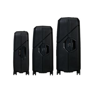 Conjunto de Malas Magnum Eco Samsonite Polipropileno Cadeado Tsa 4 Rodas Duplas - Preto - P/M/G