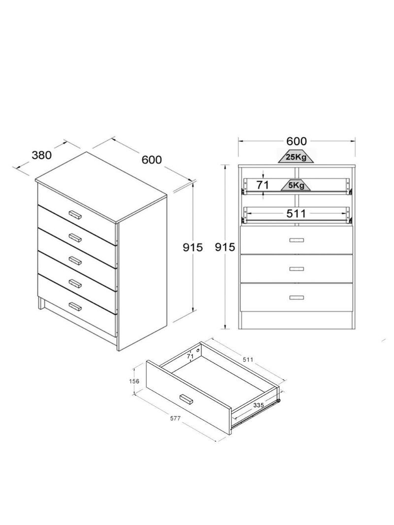 Conjunto Berço, Cômoda e Guarda-Roupa Ditália BBI-51, BB-120, BB-322