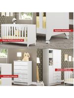 Conjunto Berço, Cômoda e Guarda-Roupa Ditália BBI-51, BB-120, BB-322