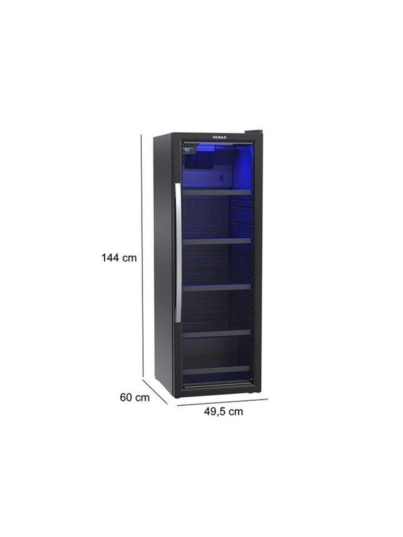 Refrigerador Expositor Vertical Venax VV 200 Para Bebidas 209 Litros Preto Fosco 127V