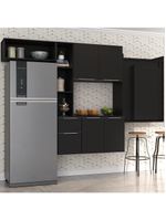 Cozinha Compacta Com Mesa Dobrável Sofia Multimóveis Preta