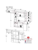 Cozinha Compacta Com Mesa Dobrável Sofia Multimóveis Preta