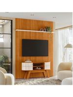 Composição New Silverstone Bancada E Painel Para 65 Polegadas - Madetec Cinamomo Off White