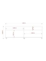 Composição Frizz New Prestige Bancada E Painel Para 75 Polegadas Com Portas - Madetec Off White