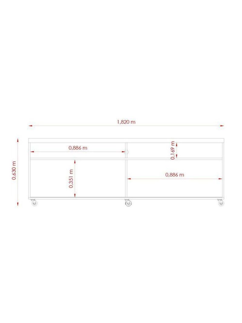 Composição Frizz New Prestige Bancada E Painel Para 75 Polegadas Com Portas - Madetec Off White