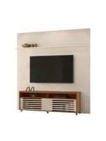 Composição Frizz New Prestige Bancada E Painel Para 75 Polegadas Com Portas - Madetec Off White