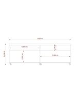 Composição Frizz New Prestige Bancada E Painel Para 75 Polegadas Com Portas - Madetec Cinamomo Off White