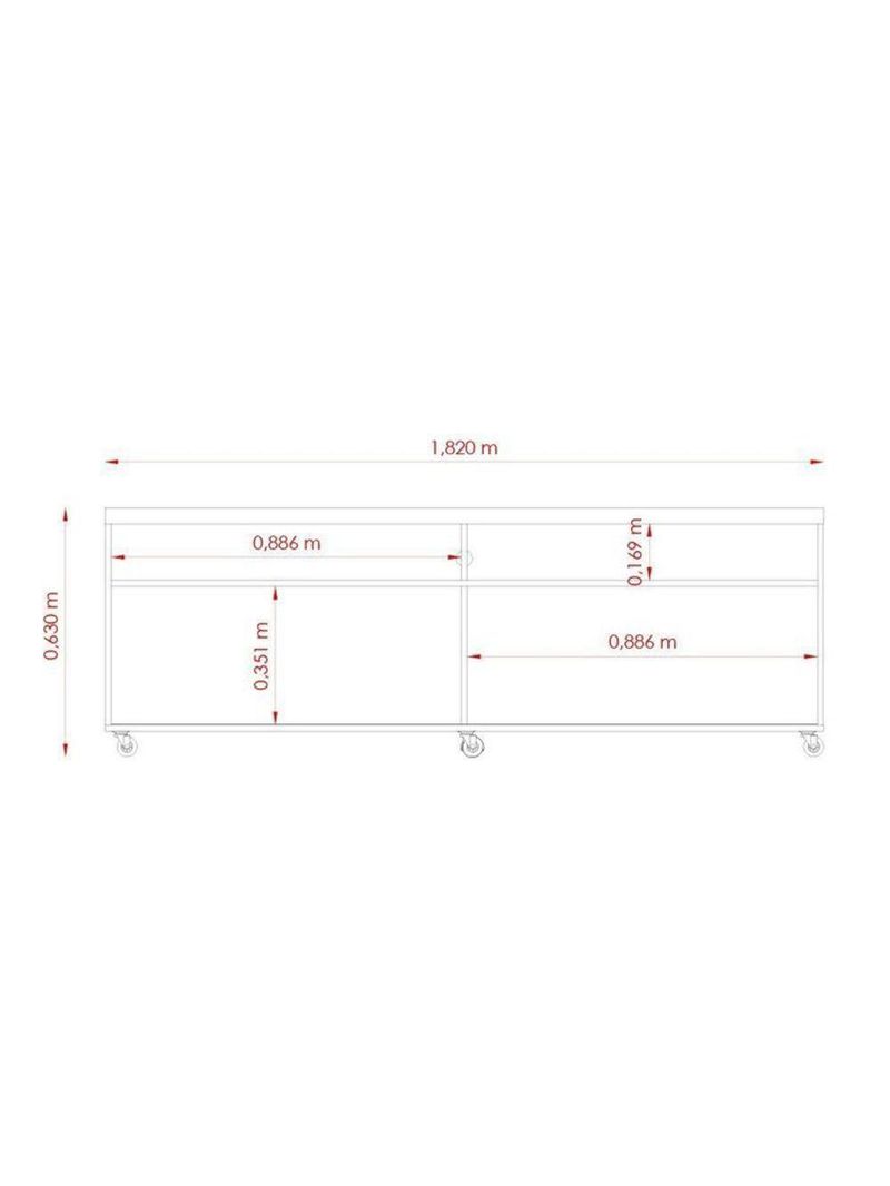 Composição Frizz New Prestige Bancada E Painel Para 75 Polegadas Com Portas - Madetec Cinamomo Off White