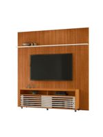 Composição Frizz New Prestige Bancada E Painel Para 75 Polegadas Com Portas - Madetec Cinamomo Off White