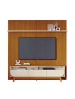 Composição Luna Bancada E Painel Para 75 Polegadas Com Portas - Madetec Cinamomo Off White