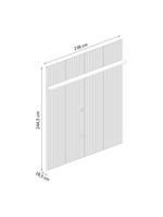 Composição Luna Bancada E Painel Para 75 Polegadas Com Portas - Madetec Cinamomo Off White