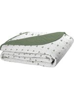 Cobre Leito Tecebem Solteiro Malha 100% Algodão Estampado Em Matelasse Hugo 170 X 240cm Oliva