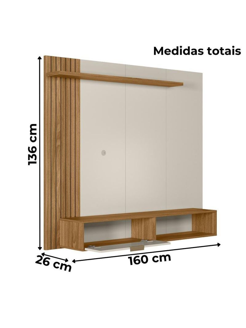 Painel Suspenso Para TV 65 Polegadas B5450 Plla Nature Off White