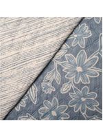 Cobre Leito Buettner Queen Microfibra Renove Estampado Paulina 3 Peças Azul