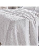 Cobre Leito Buettner Queen Jacquard Dupla Face Cenário Estampado Ravena 3 Peças Branco