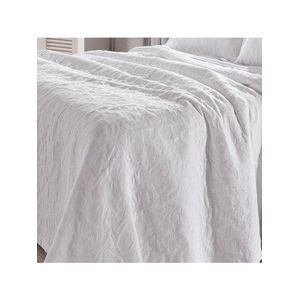 Cobre Leito Buettner Queen Jacquard Dupla Face Cenário Estampado Ravena 3 Peças Branco