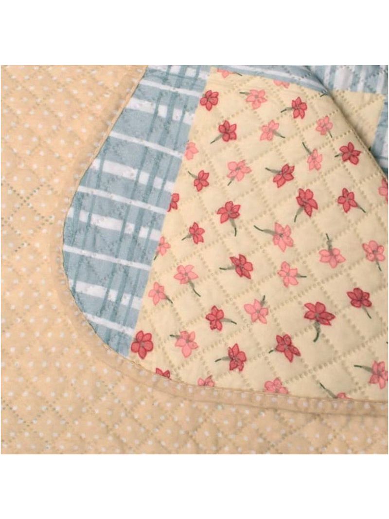 Cobre Leito Buettner Casal Microfibra Renove Estampado Joana 3 Peças Bege