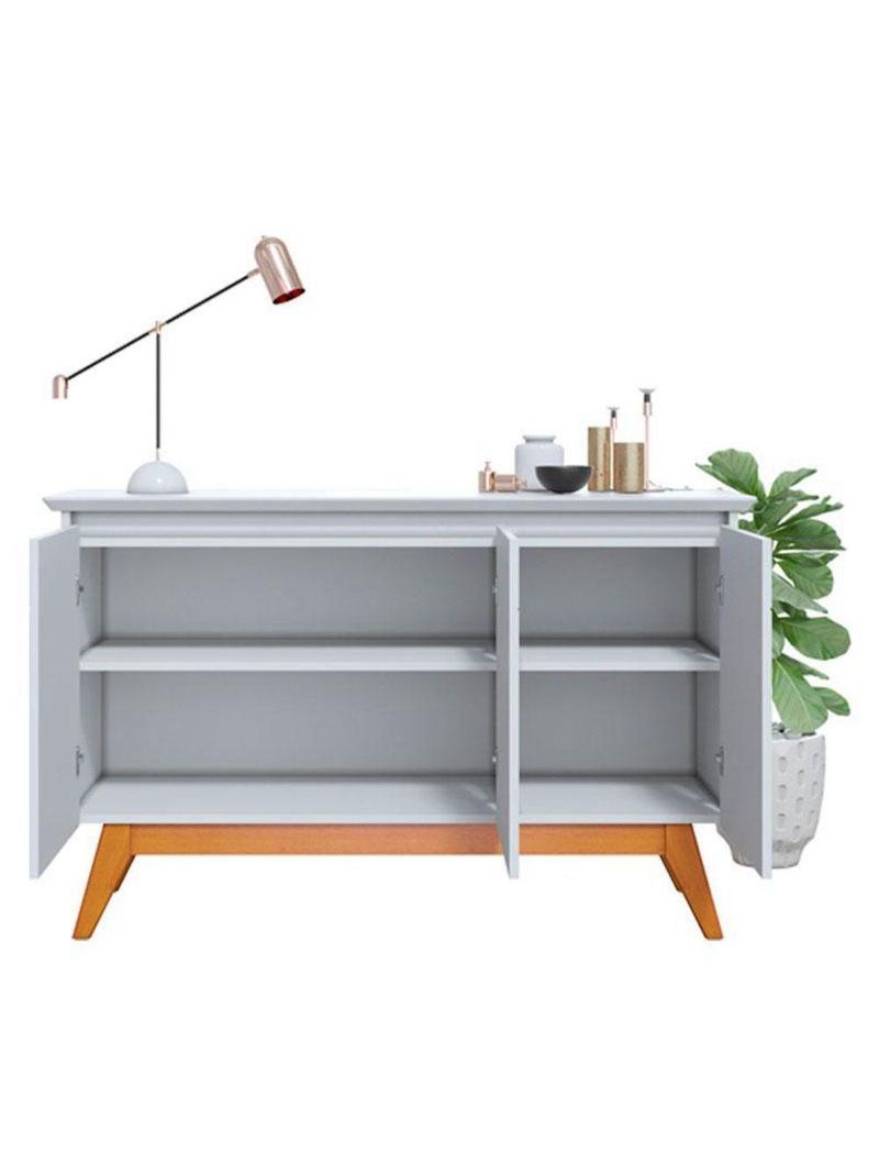 Aparador Para Sala Buffet Classic 3 Portas Branco Acetinado - Imcal