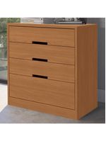 Cômoda 4 Gavetas + 2 Mesas de Cabeceira 2 Gavetas – Kappesberg S82224 – Cor Canela