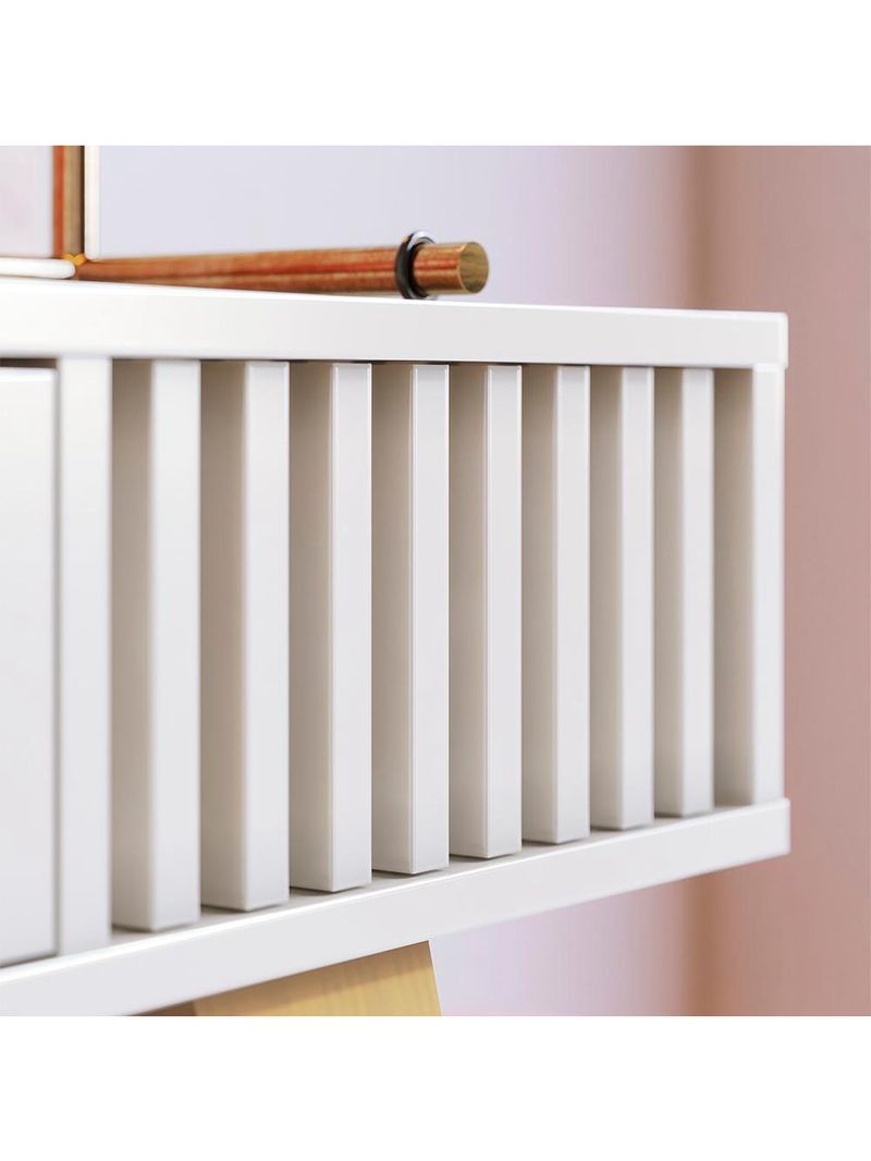 Aparador para Sala 1 Gaveta 136 cm Riviera – Colibri – Cor Off White/Freijó