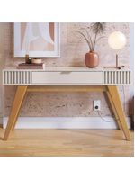 Aparador para Sala 1 Gaveta 136 cm Riviera – Colibri – Cor Off White/Freijó