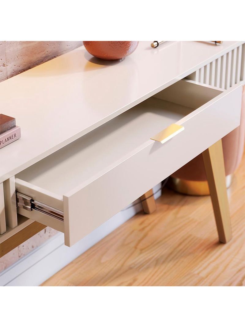 Aparador para Sala 1 Gaveta 136 cm Riviera – Colibri – Cor Off White/Freijó