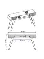 Aparador para Sala 1 Gaveta 136 cm Riviera – Colibri – Cor Off White/Freijó