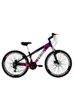 Bicicleta X TUFF25 Freeride Aro 26 Preto Rosa 21V Viking