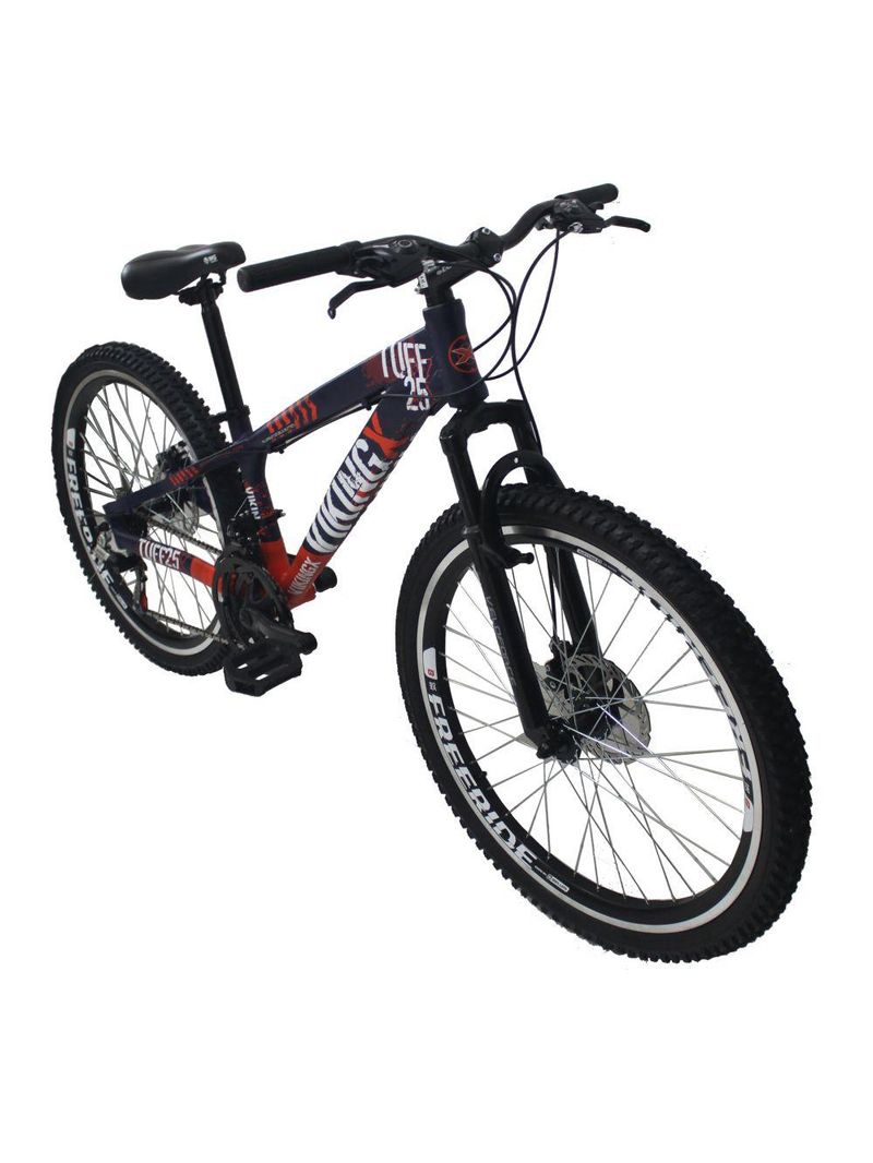 Bicicleta VikingX TUFF25 Aro 26 Freeride 21V Roxo/Laranja
