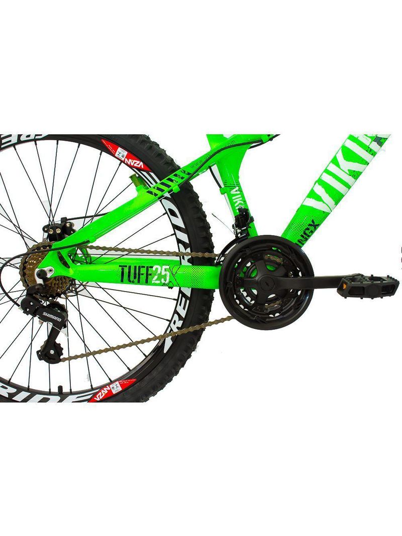 Bicicleta TUFF25 Freeride Aro 26 Verde Neon 21V VikingX