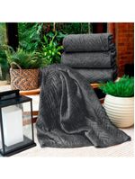 Cobertor Casal Buettner Flannel Plush Dupla Face – 220 cm x 240 cm – Metal Escuro / Metal Claro