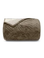 Cobertor Casal Buettner Flannel Plush Dupla Face – 220 cm x 240 cm – Chocolate Escuro / Chocolate Claro