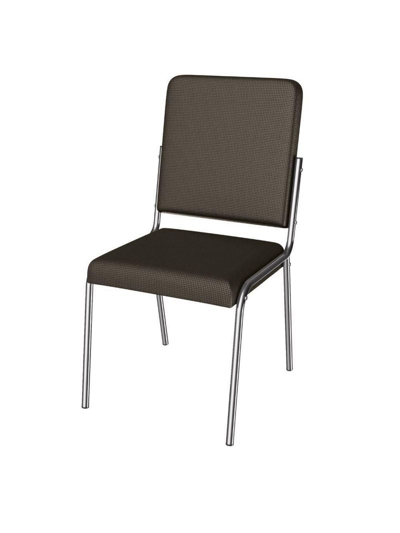 Kit 2 Cadeiras Cromada Sala Jantar 2C129CR Corino Kappesberg Marrom