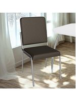 Kit 2 Cadeiras Cromada Sala Jantar 2C129CR Corino Kappesberg Marrom