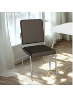 Kit 2 Cadeiras Cromada Sala Jantar 2C129CR Corino Kappesberg Marrom