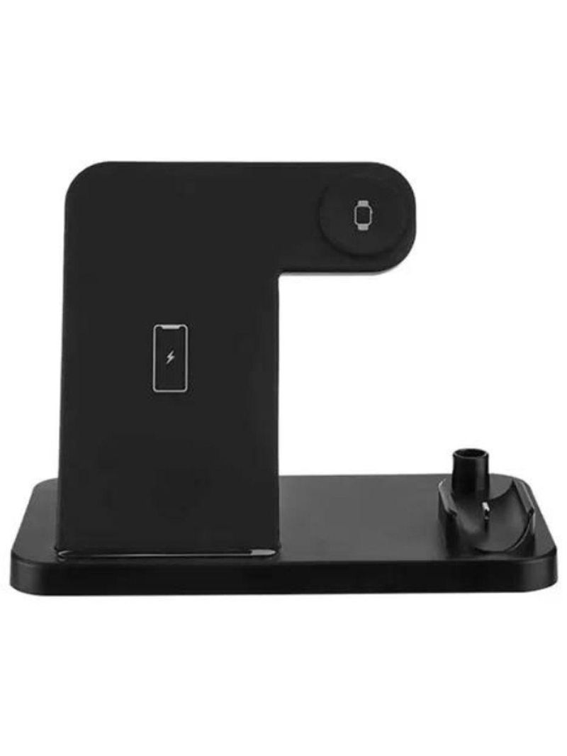 Carregador Sem Fio 4 em 1 Celular, Smartwatch, Fone e Caneta 15W – Cor Preto ou Branco enviado conforme disponibilidade