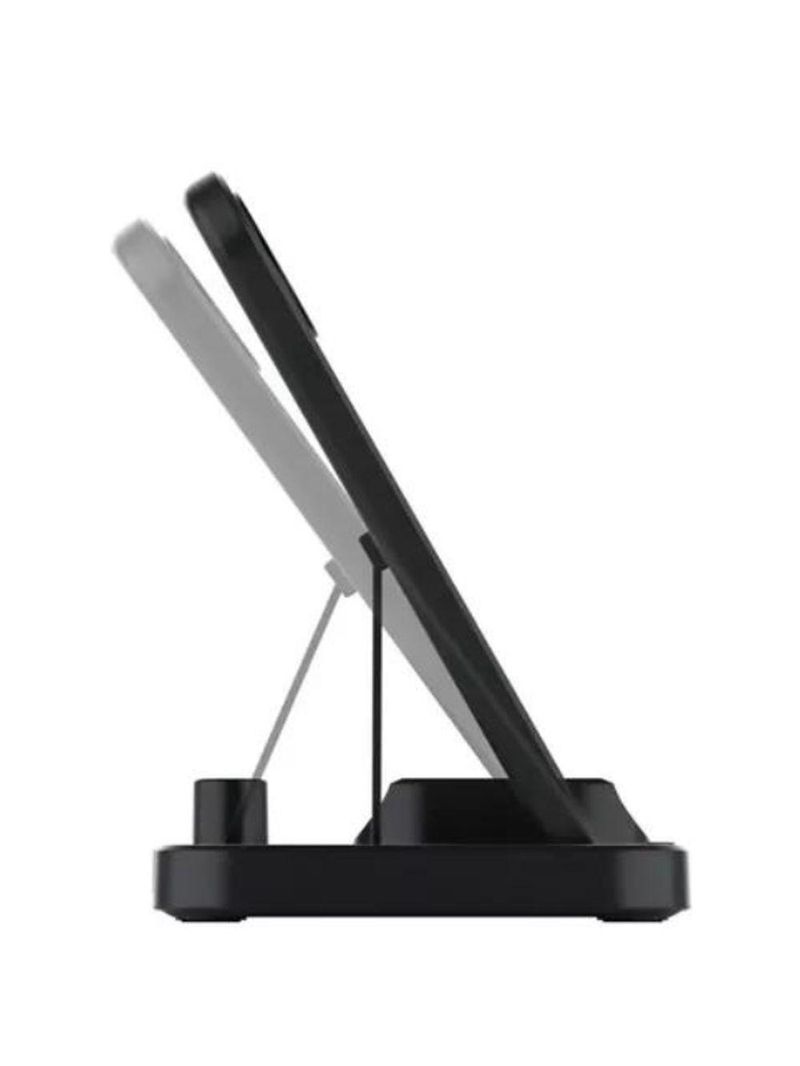 Carregador Sem Fio 4 em 1 Celular, Smartwatch, Fone e Caneta 15W – Cor Preto ou Branco enviado conforme disponibilidade