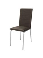 Kit 2 Cadeiras Cromada Sala Jantar 2C091CR Corino Kappesberg Marrom
