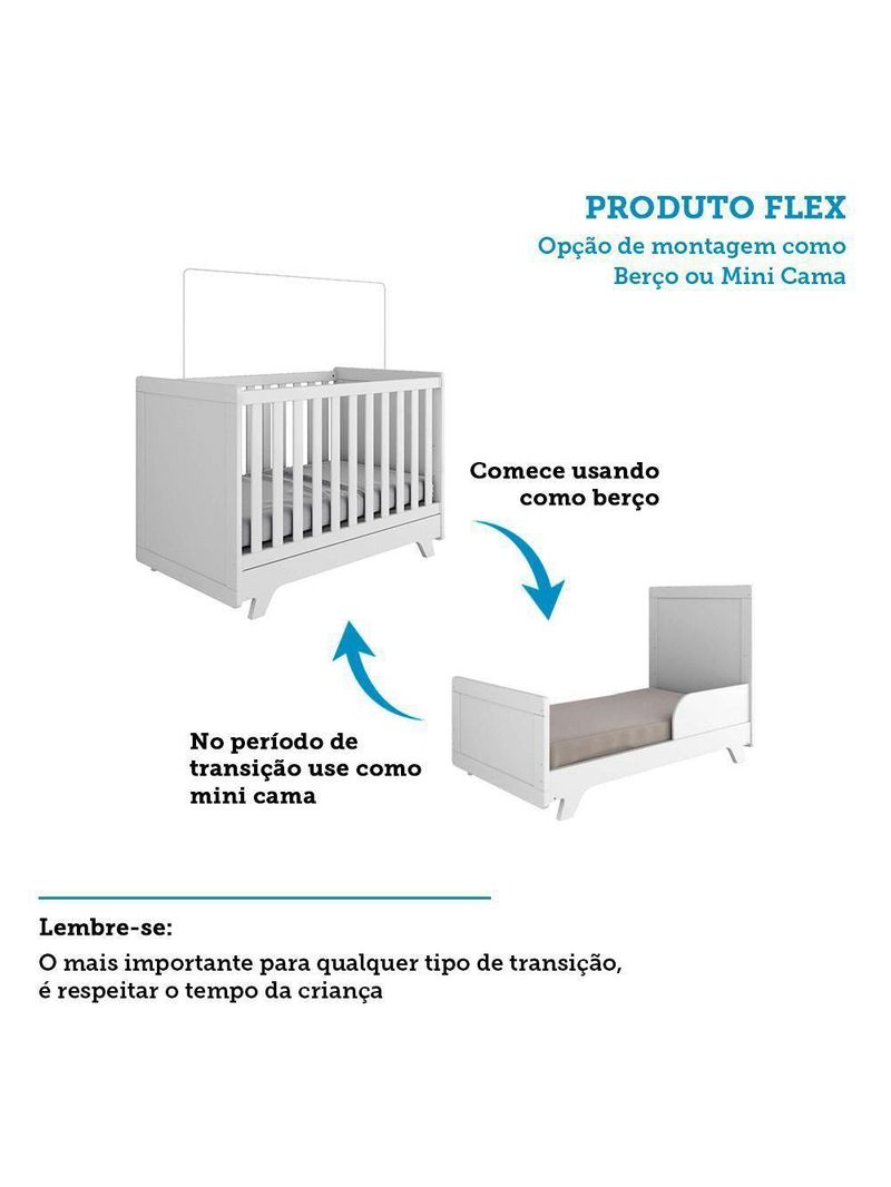 Jogo De Quarto Infantil Retrô Janelas Cômoda E Berço Branco Brilho - Móveis Peroba