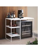 Aparador Adega Industrial Bourbon – Aço Branco e Branco – 95 cm