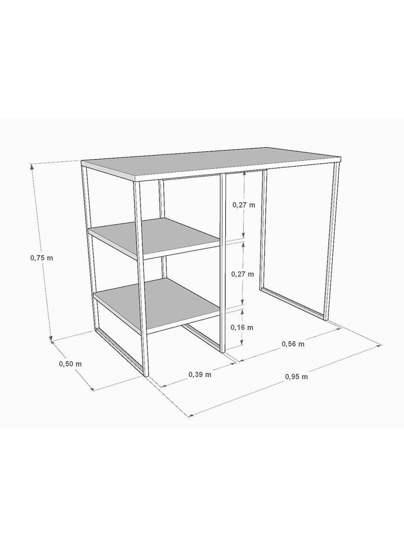 Aparador Adega Industrial Bourbon – Aço Branco e Branco – 95 cm