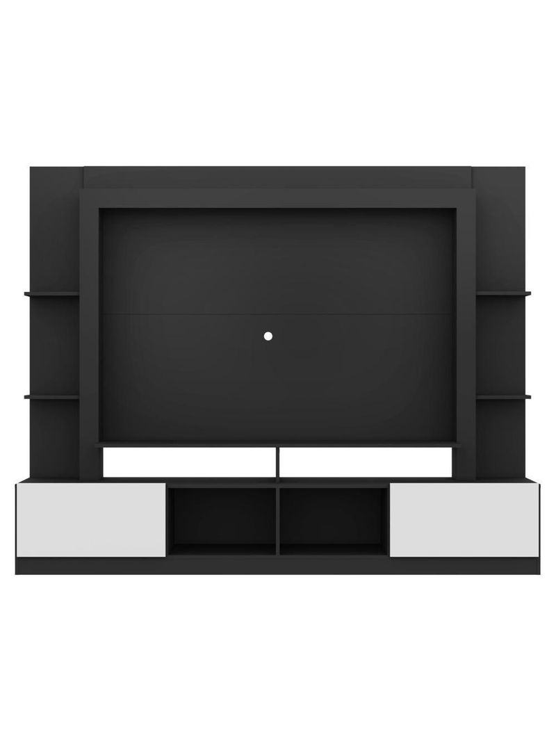 Estante para TV até 65" com 2 Portas Oslo – Multimóveis – Cor Preto/Branco – Modelo V3395