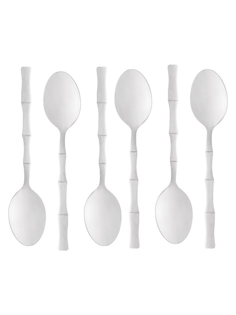 6 colheres para mesa lyor bambu elegant de aço inox 19,8cm