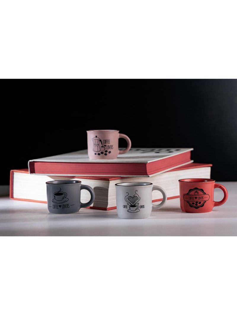 4 canecas de café wolff coffee lovers de cerâmica 60ml