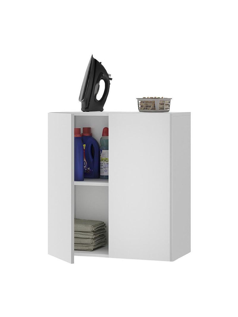 Armário Lavanderia com 2 Portas Multimóveis Branco