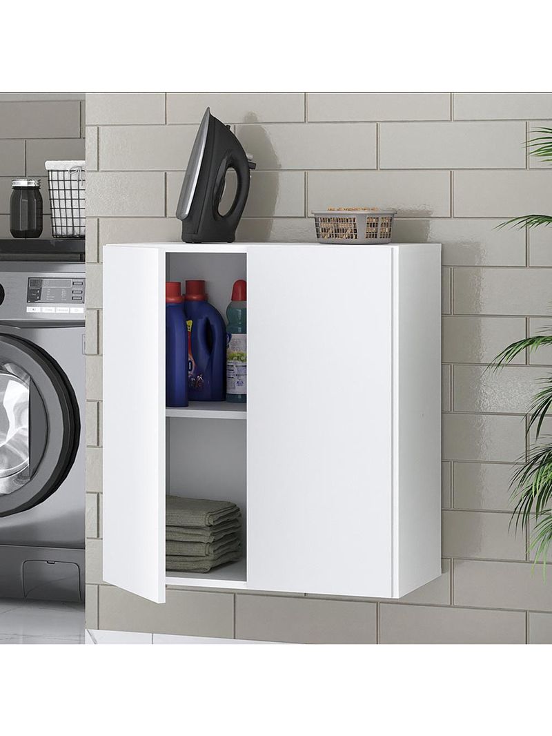 Armário Lavanderia com 2 Portas Multimóveis Branco