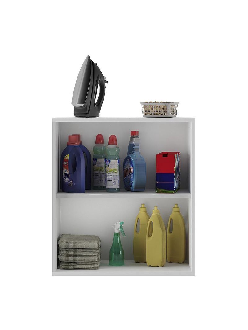 Armário Lavanderia com 2 Portas Multimóveis Branco