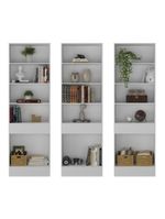 Armário/estante Escritório 3 Portas Multimóveis Mp7001 Branco/Dourado