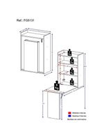 Mesa Dobrável com Armário FG5131 Branca